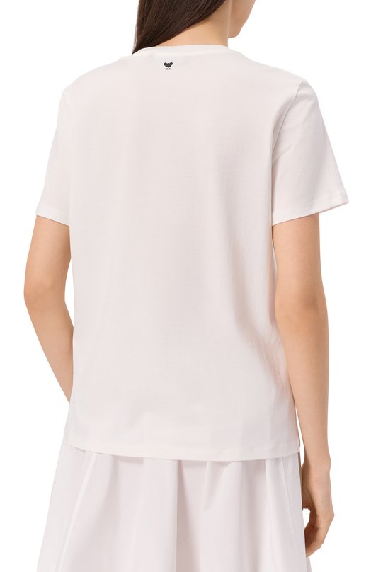 Хлопковая футболка Weekend Max Mara TEIERA Белый  TEIERA Фото 4