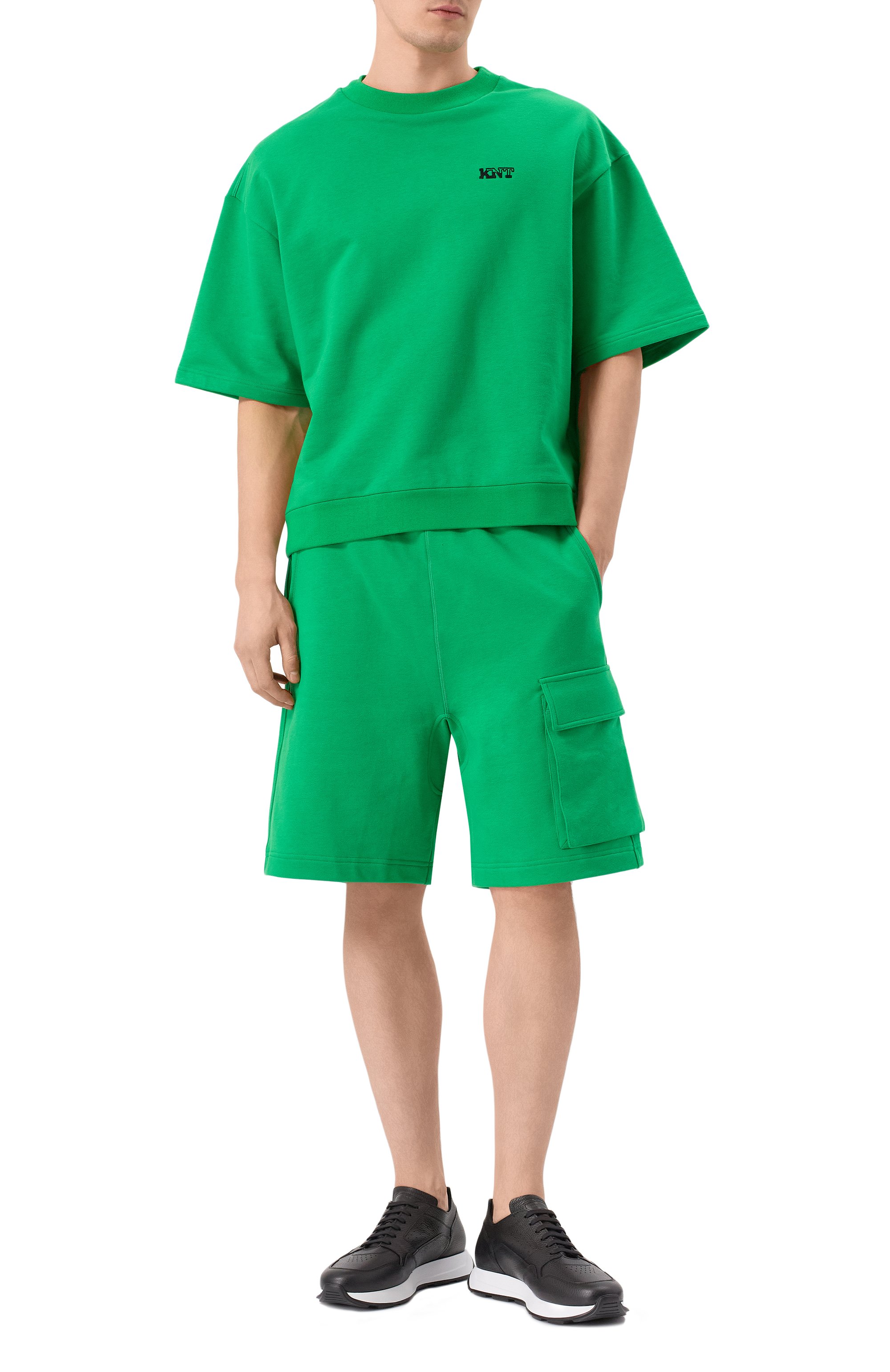 Шорты из хлопка и шелка KITON зеленого цвета по цене 83050 руб., арт. UMM063307, фото 2 Шорты из хлопка и шелка KITON, арт. UMM063307, фото 2