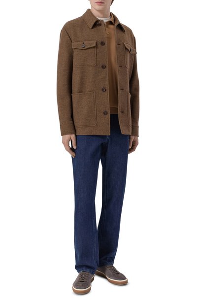 Мужские замшевые кеды tennis walk LORO PIANA, арт. FAN8505