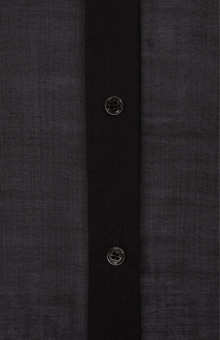 Женская шерстяная рубашка HELMUT LANG черного цвета, арт. P01HW507 | Фото 6 (Рукава: Длинные; Материал внешний: Шерсть; Длина (для топов): Стандартные; Принт: Без принта; Женское Кросс-КТ: Рубашка-одежда; Кросс-КТ: костюм; Стили: Классический; Автоматизация ТО: Проставлено; Автоматизация состава: Проставлено)