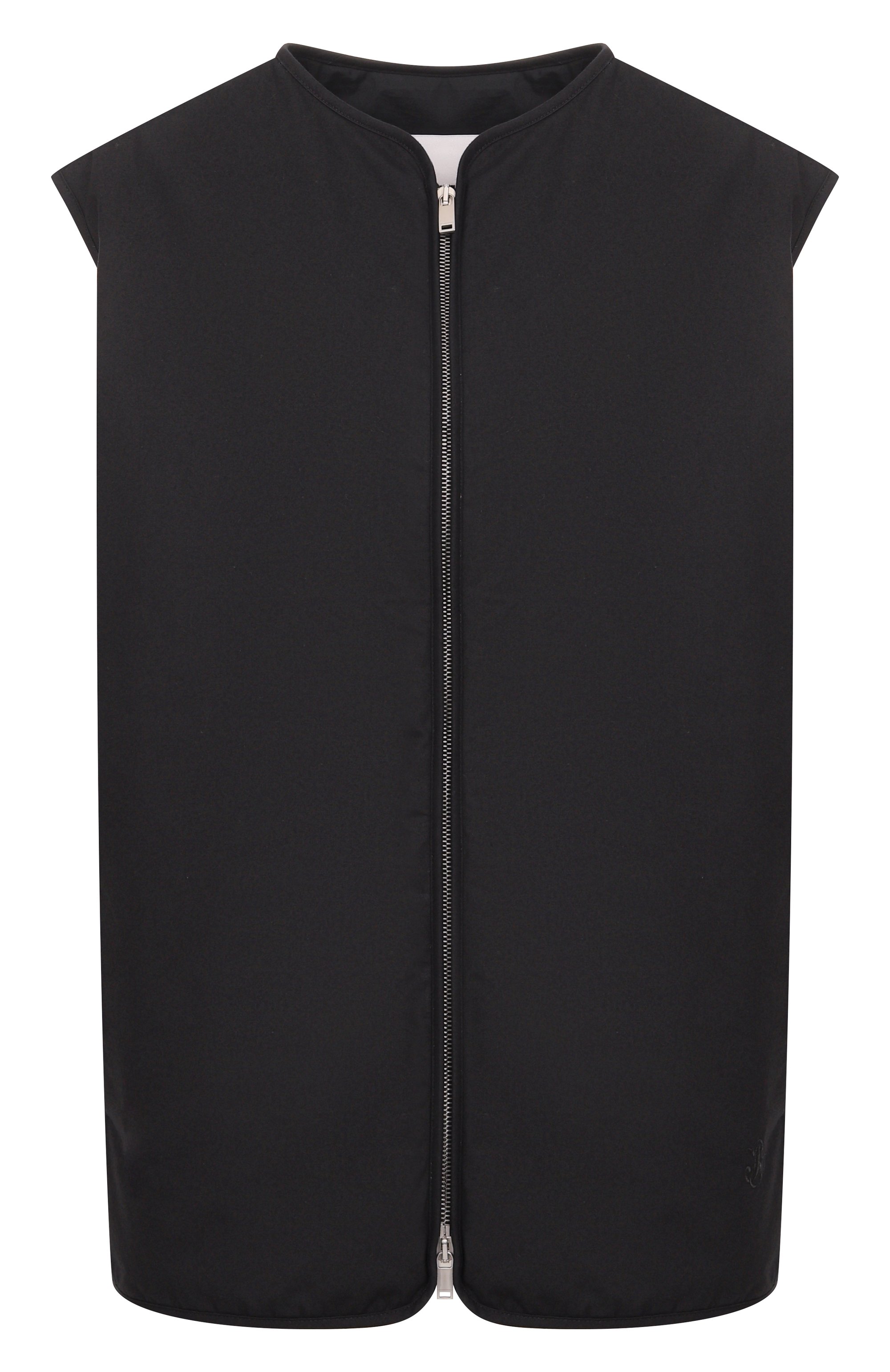 Хлопковый жилет JIL SANDER черного цвета по цене 212500 руб., арт. J40FB0121/J45296, фото 1 Хлопковый жилет JIL SANDER, арт. J40FB0121/J45296, фото 1