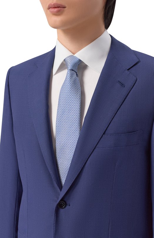 Галстук BOSS 50560857 Голубой  50560857 Фото 2