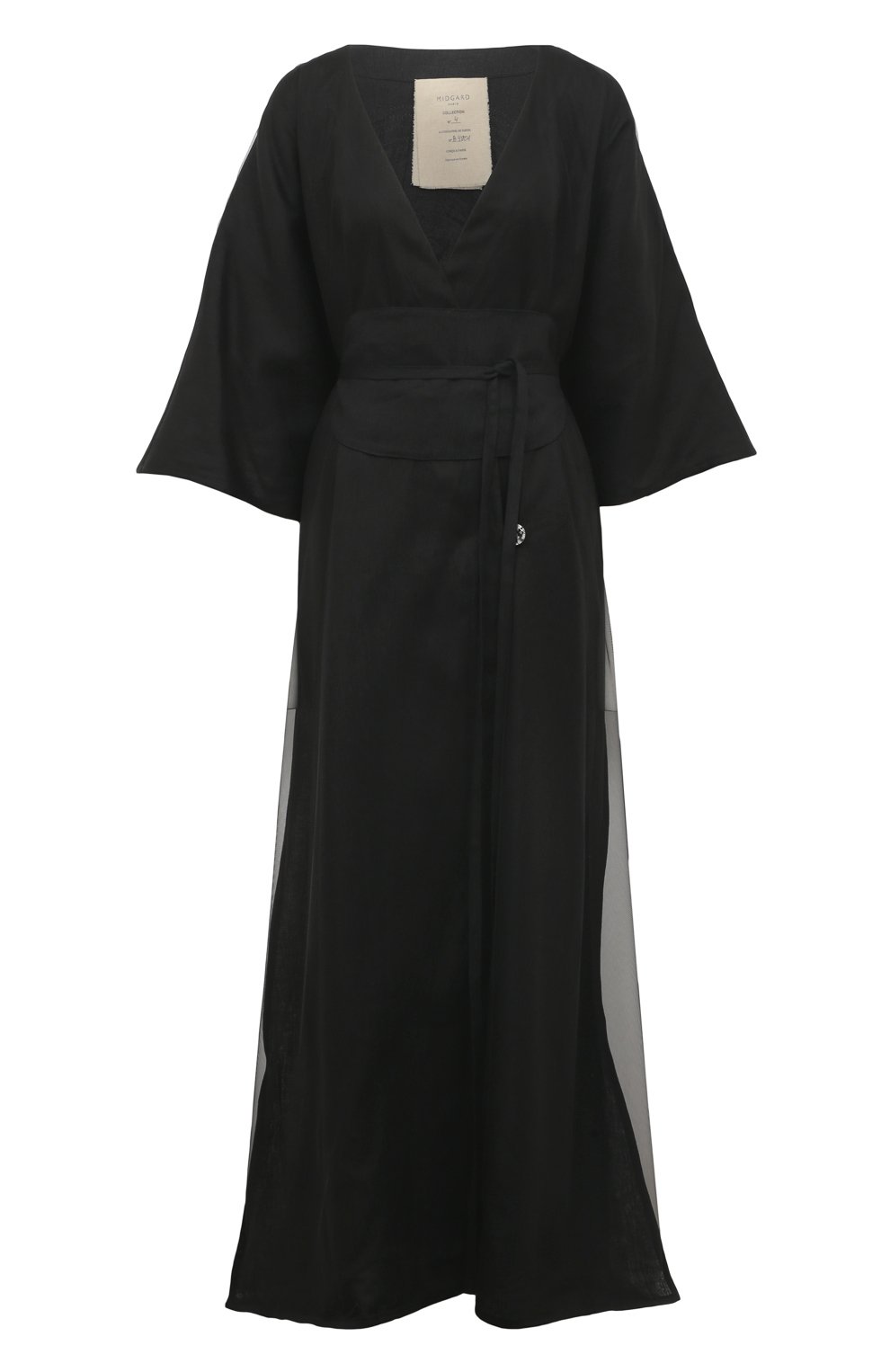 Платье изо льна и хлопка MIDGARD PARIS черного цвета по цене 67000 руб., арт. B4901, фото 1 Платье изо льна и хлопка MIDGARD PARIS, арт. B4901, фото 1