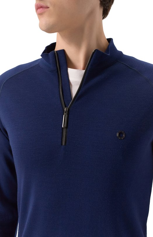 Шерстяной джемпер Stefano Ricci M6H5300050/WPA01T Синий  M6H5300050/WPA01T Фото 5