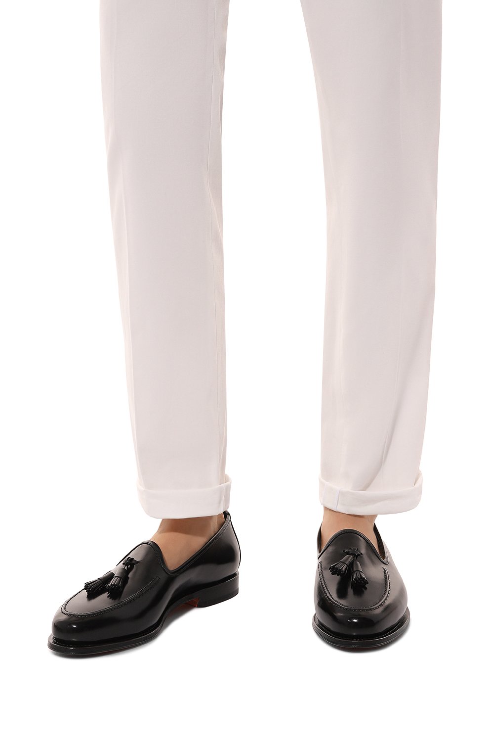 Кожаные лоферы andrea SANTONI черного цвета по цене 113500 руб., арт. MCAG18970MC1HVVD, фото 3 Кожаные лоферы andrea SANTONI, арт. MCAG18970MC1HVVD, фото 3