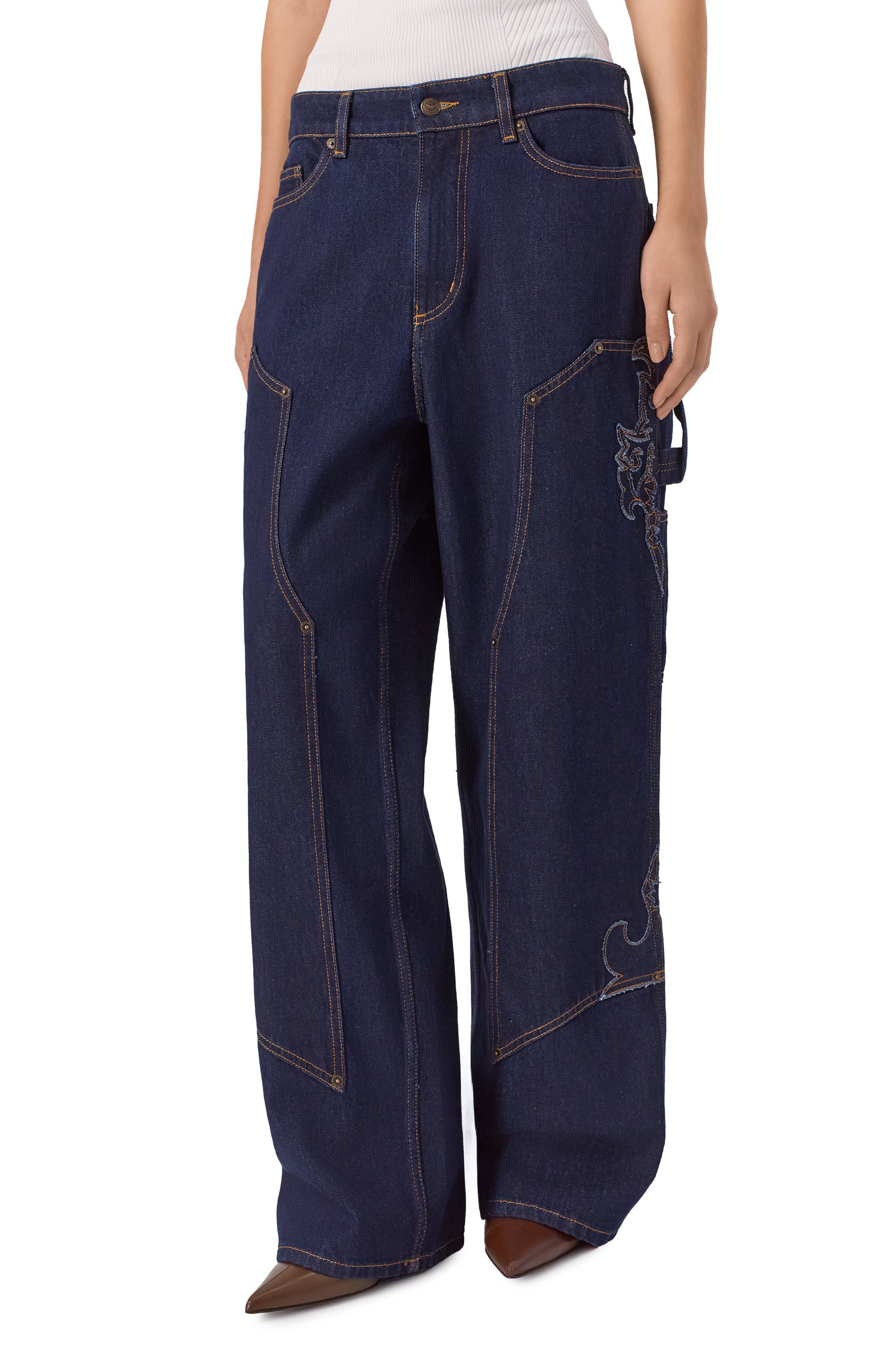 Джинсы ZADIG AND VOLTAIRE темно-синего цвета по цене 46500 руб., арт. WWJE01297, фото 3 Джинсы ZADIG AND VOLTAIRE, арт. WWJE01297, фото 3