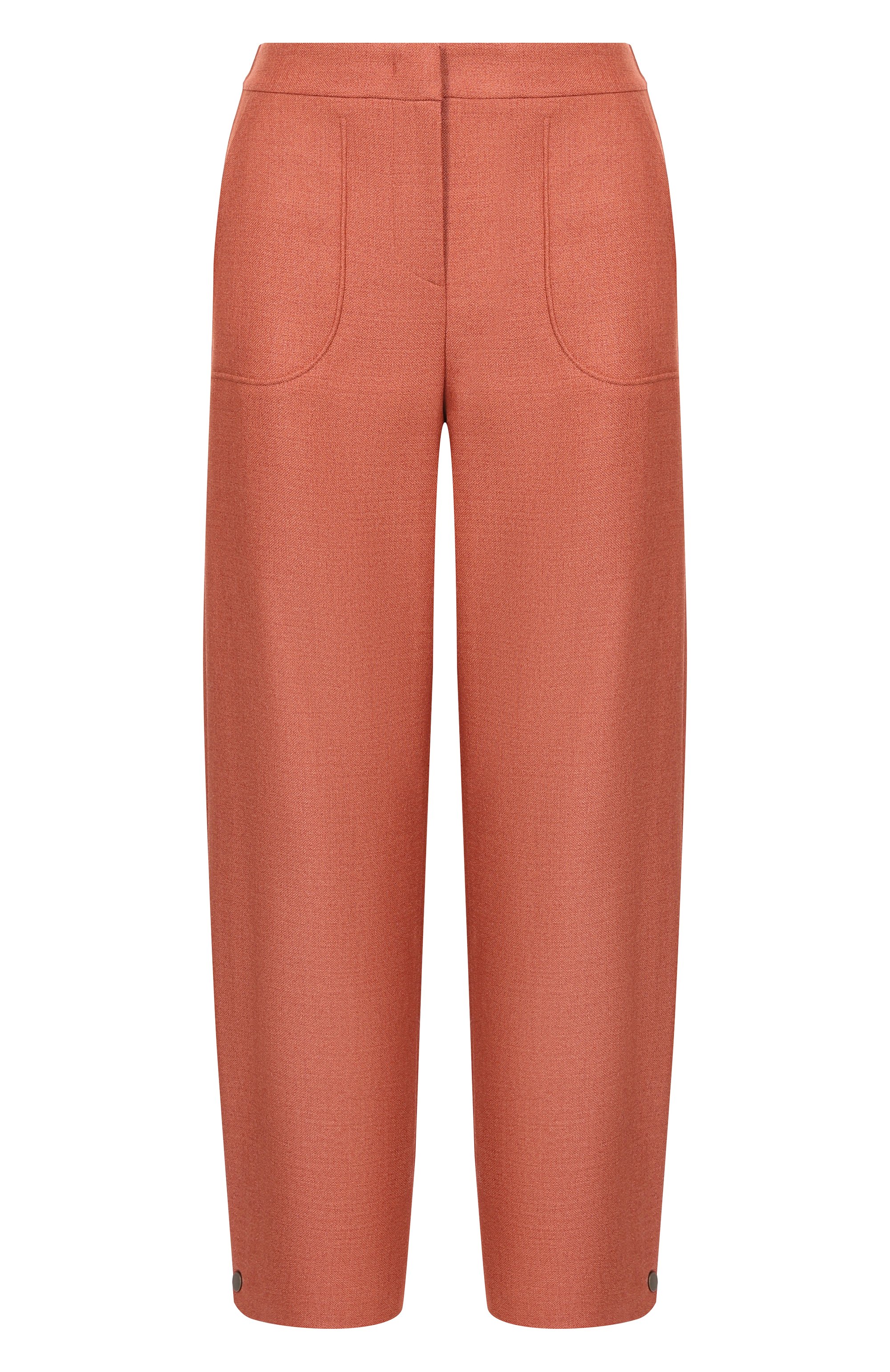 Брюки из шелка и шерсти GIORGIO ARMANI оранжевого цвета по цене 199500 руб., арт. GW002604/TE20034, фото 1 Брюки из шелка и шерсти GIORGIO ARMANI, арт. GW002604/TE20034, фото 1