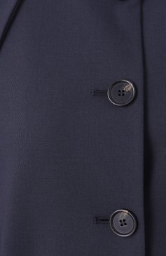 Женский шерстяной жакет MSGM синего цвета, арт. 3841MDG02/257127 | Фото 6 (Длина (для топов): Стандартные; Драгоценные камни: Проставлено; Рукава: Длинные; Материал внешний: Шерсть; Материал сплава: Проставлено; Женское Кросс-КТ: Жакет-одежда; 1-2-бортные: Однобортные; Кросс-КТ: костюм; Стили: Ретро)