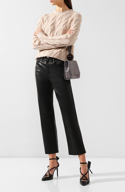Кожаные брюки RAG AND BONE черного цвета по цене 84050 руб., арт. WAW19F7027LG27, фото 2 Кожаные брюки RAG AND BONE, арт. WAW19F7027LG27, фото 2