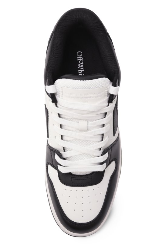 Кожаные кеды Out of Office Off-White 0MIA189C99LEA007 Чёрно-белый  0MIA189C99LEA007 Фото 6