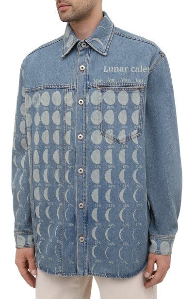 Джинсовая рубашка loewe x paula's ibiza LOEWE синего цвета по цене 77350 руб., арт. H616Y04X19, фото 3 Джинсовая рубашка loewe x paula's ibiza LOEWE, арт. H616Y04X19, фото 3