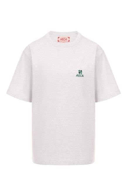 Женская хлопковая футболка AECA WHITE, арт. AWCMSSBDTTSST010C0.LIGHT GREY (XL)