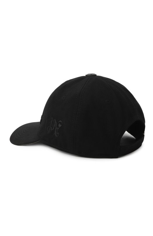 Хлопковая бейсболка Palm Angels PMLB104F25FAB002 Чёрный  PMLB104F25FAB002 Фото 2