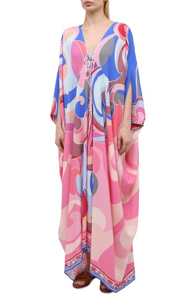 Туника из вискозы EMILIO PUCCI разноцветного цвета по цене 84100 руб., арт. 1EWL30/1E785, фото 3 Туника из вискозы EMILIO PUCCI, арт. 1EWL30/1E785, фото 3