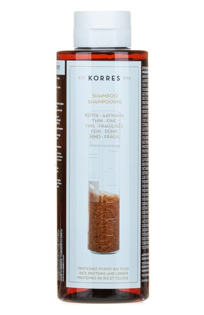 Женский шампунь с протеинами риса и липой (250ml) KORRES, арт. 5203069040498