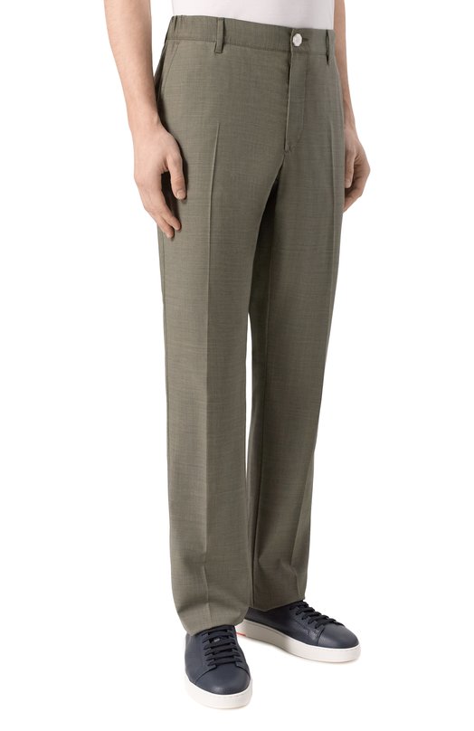 Шерстяные брюки Stefano Ricci M8T61R0020/T7750 Хаки  M8T61R0020/T7750 Фото 3
