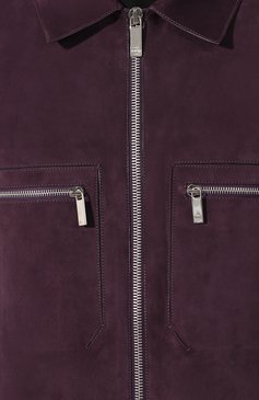 Мужская замшевая куртка BERLUTI фиолетового цвета, арт. R16LBL54-002 | Фото 5 (Материал подклада: Купро; Статус проверки: Проверена категория; Мужское Кросс-КТ: Кожа и замша, Верхняя одежда; Длина (верхняя одежда): Короткие; Рукава: Длинные; Кросс-КТ: Куртка; Материал внешний: Замша, Натуральная кожа; Материал сплава: Проставлено; Драгоценные камни: Проставлено; Ювелирные украшения: Назначено; Стили: Кэжуэл)