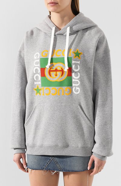 Хлопковое худи GUCCI, арт. 605154/XJCCD, фото 3
