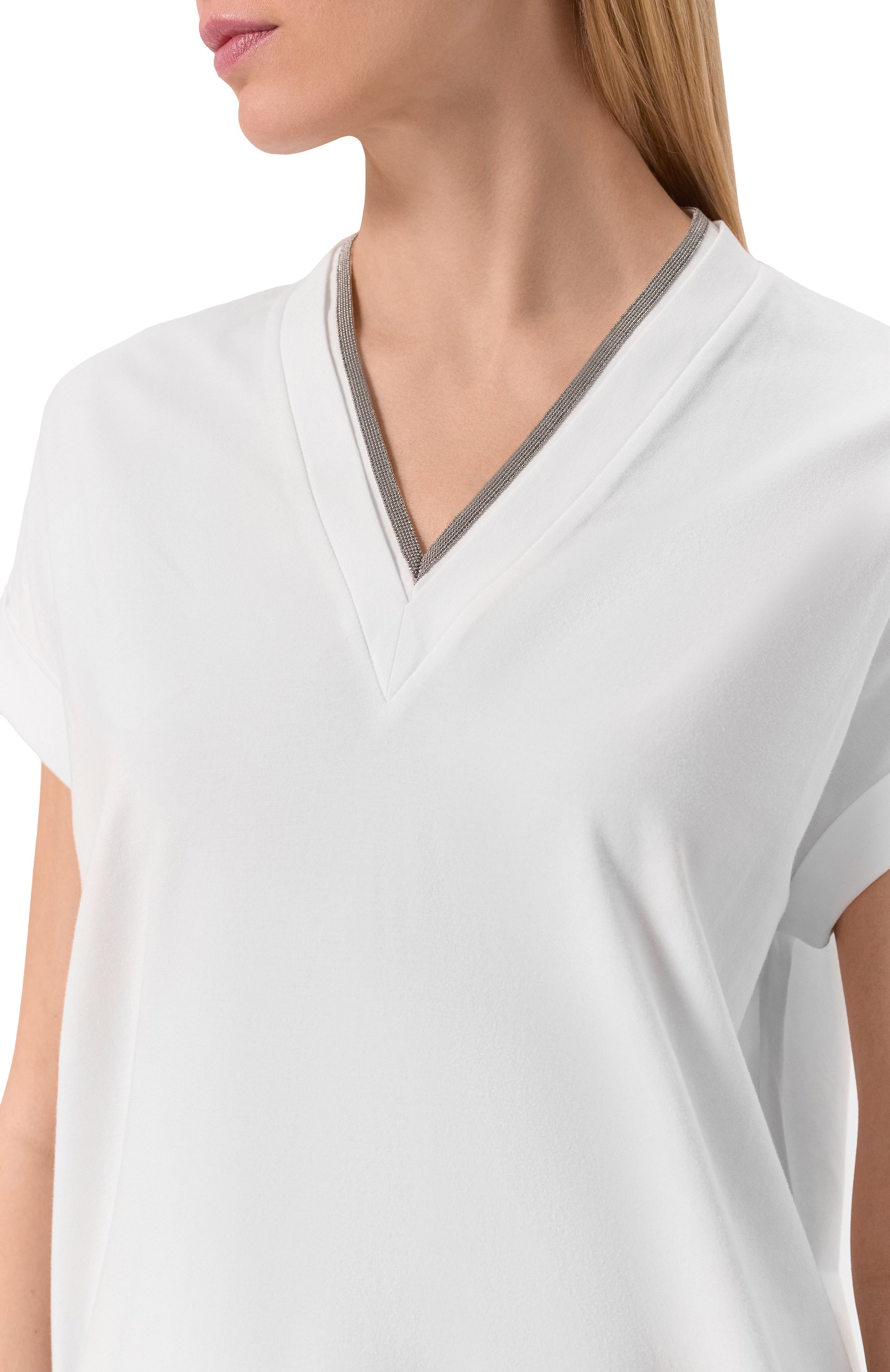 Хлопковая футболка BRUNELLO CUCINELLI, арт. M0T18BD222, фото 5