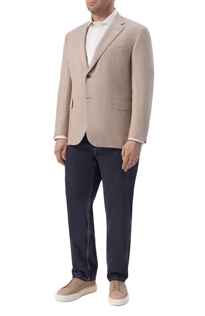 Мужской пиджак из шерсти и шелка BRIONI, арт. RG0D0X/PDA51