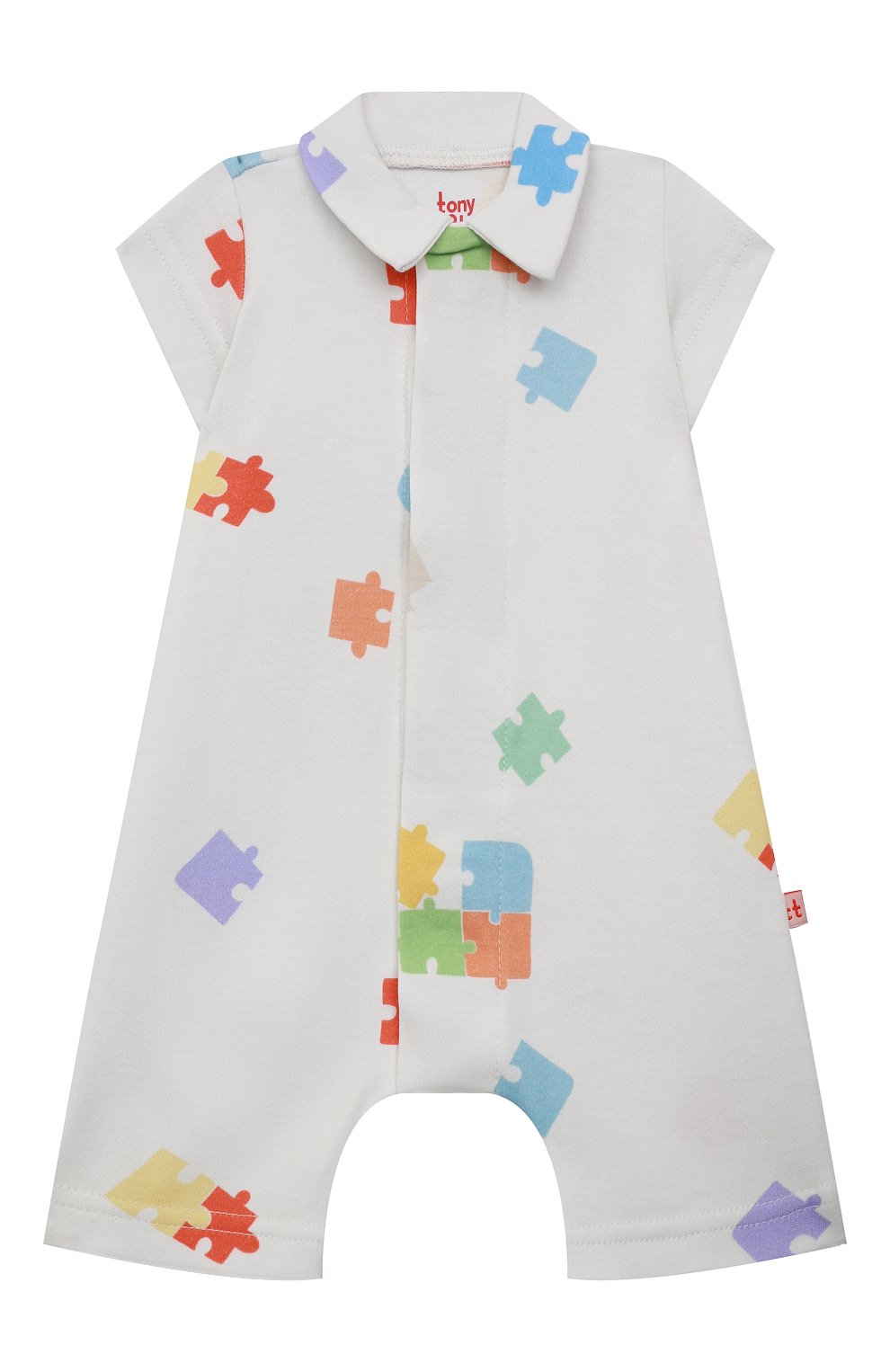 Хлопковый песочник TONY TOTS белого цвета по цене 3890 руб., арт. RO001LP, фото 1 Хлопковый песочник TONY TOTS, арт. RO001LP, фото 1