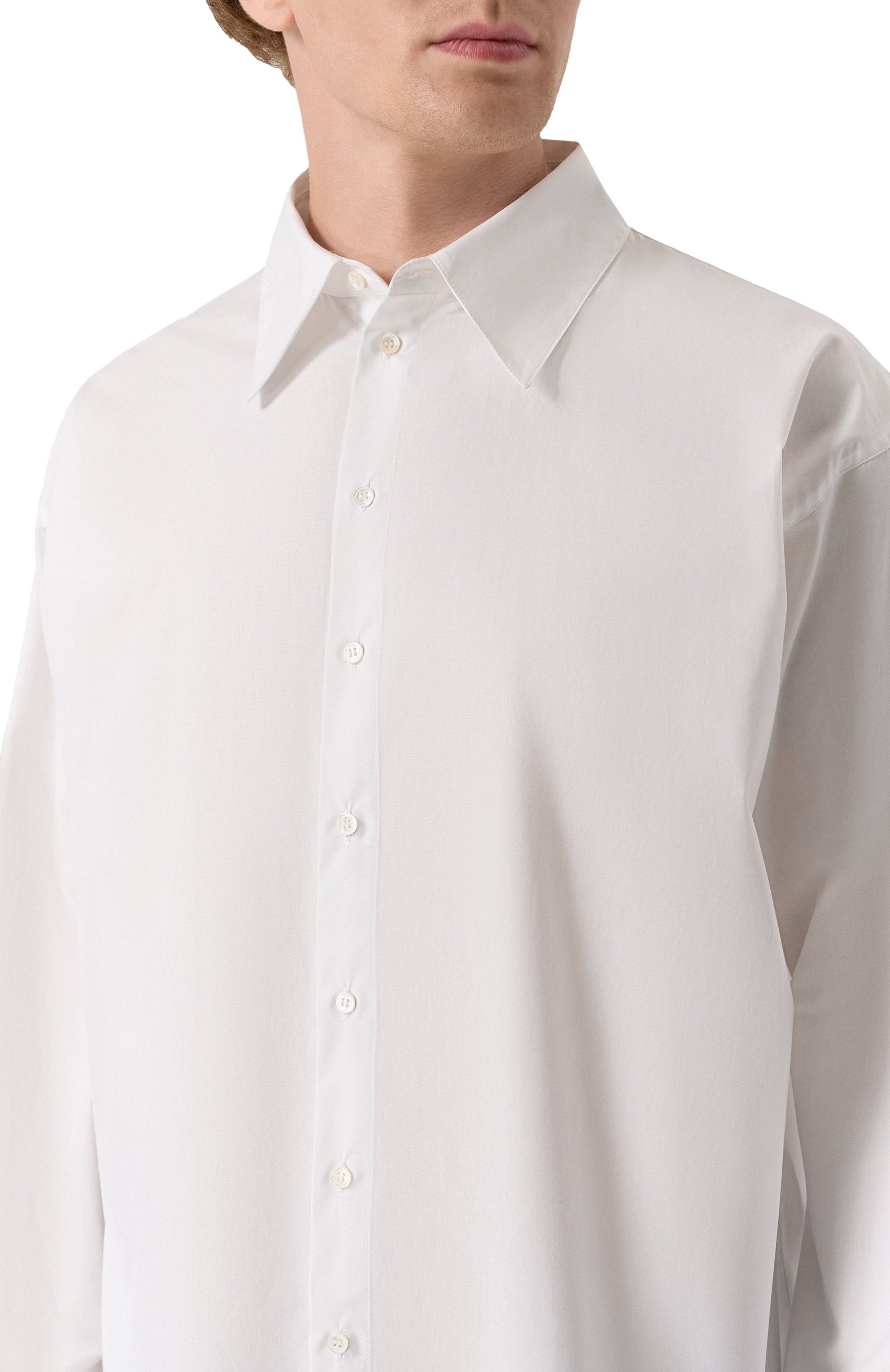 Хлопковая рубашка ISABEL BENENATO, арт. UW51F25, фото 5