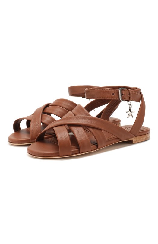 

Кожаные босоножки Loro Piana, Коричневый