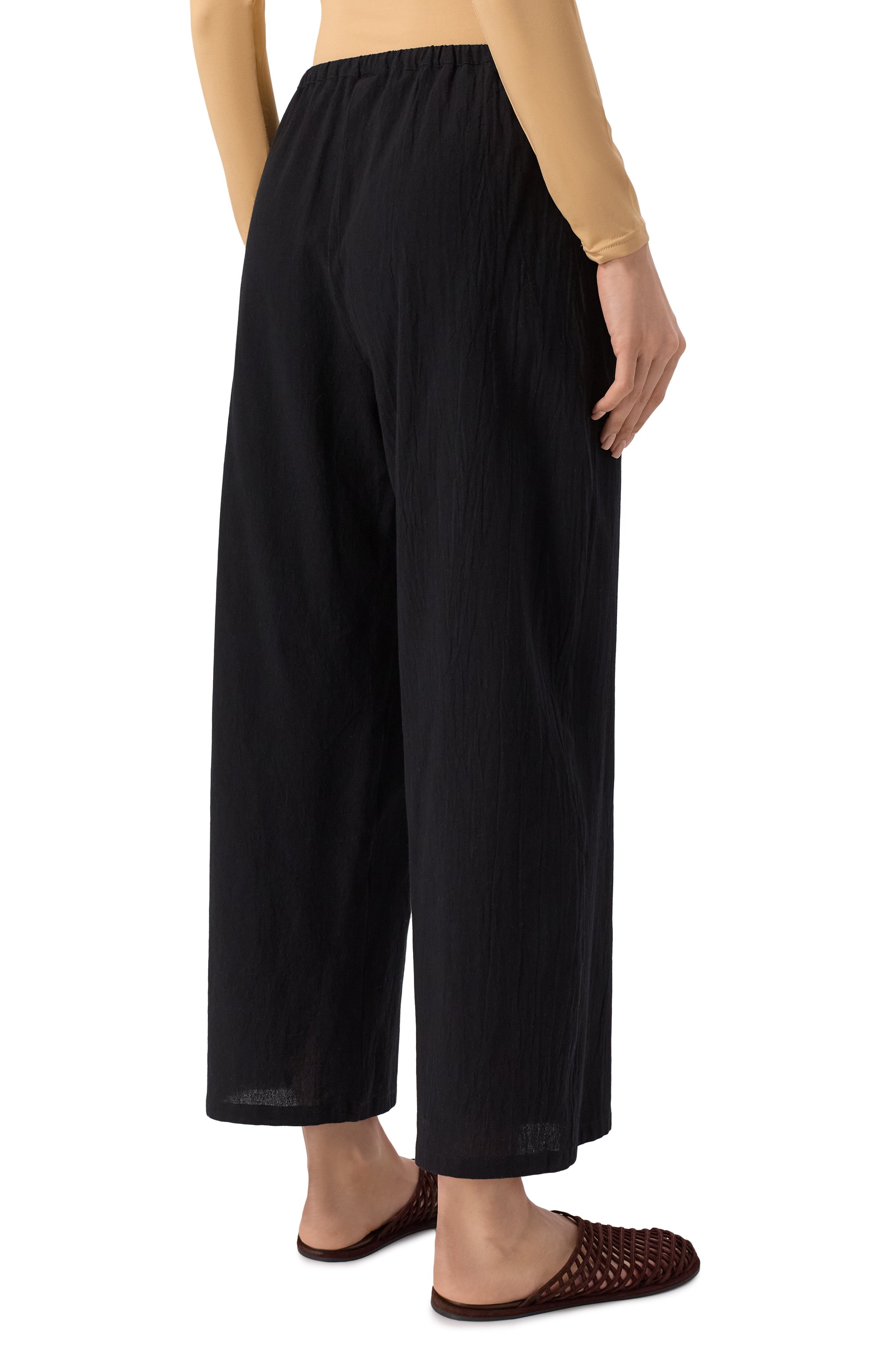 Хлопковые брюки PE черного цвета по цене 16490 руб., арт. PESS25-2.1.311.2, фото 4 Хлопковые брюки PE, арт. PESS25-2.1.311.2, фото 4