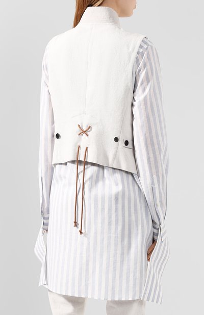Жилет из смеси хлопка и льна ANN DEMEULEMEESTER, арт. 2001-1150-P-205-020, фото 4
