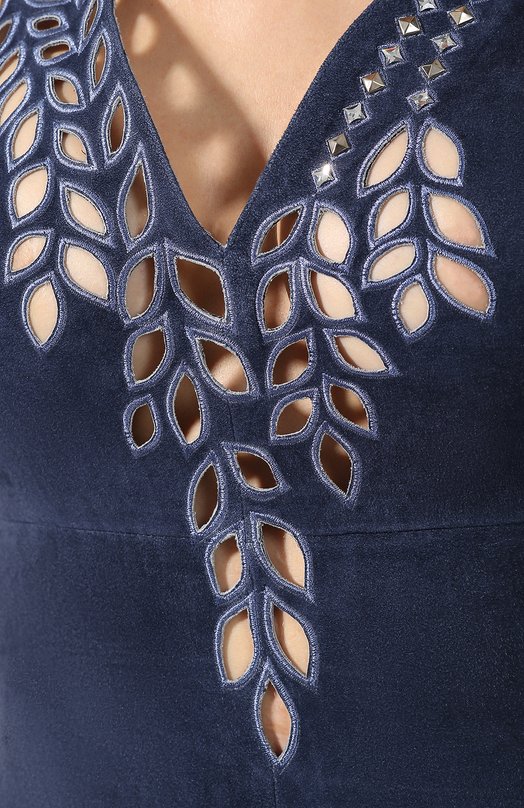 Кожаное платье Jitrois Синий, фото 5