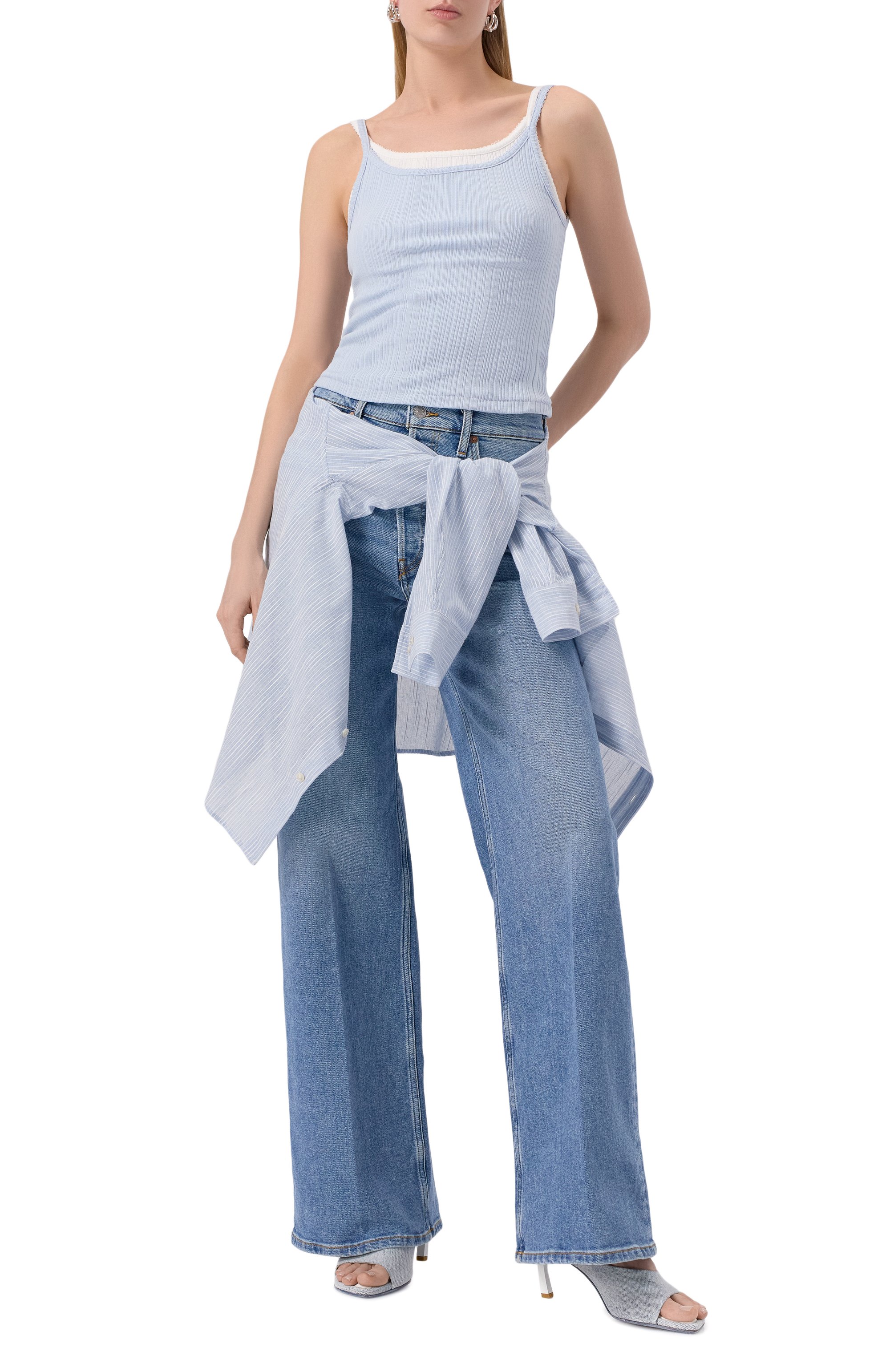 Хлопковая майка RE/DONE, арт. 865-02WVGRBTK, фото 2