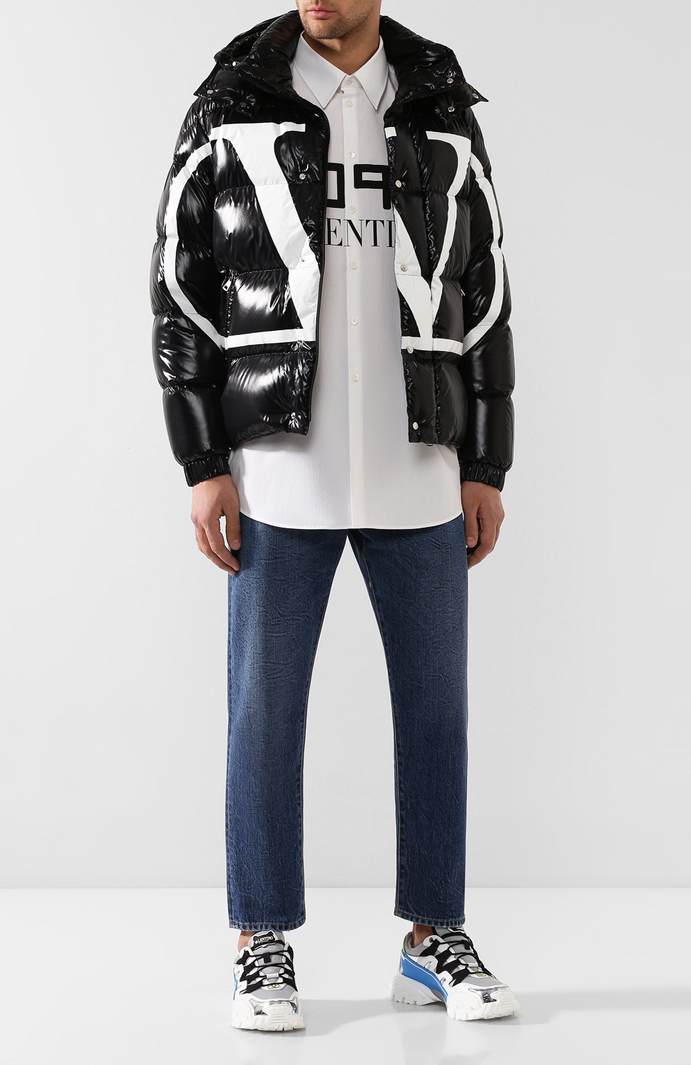 Хлопковая рубашка VALENTINO белого цвета по цене 72300 руб., арт. SV0ABA955T7, фото 2 Хлопковая рубашка VALENTINO, арт. SV0ABA955T7, фото 2