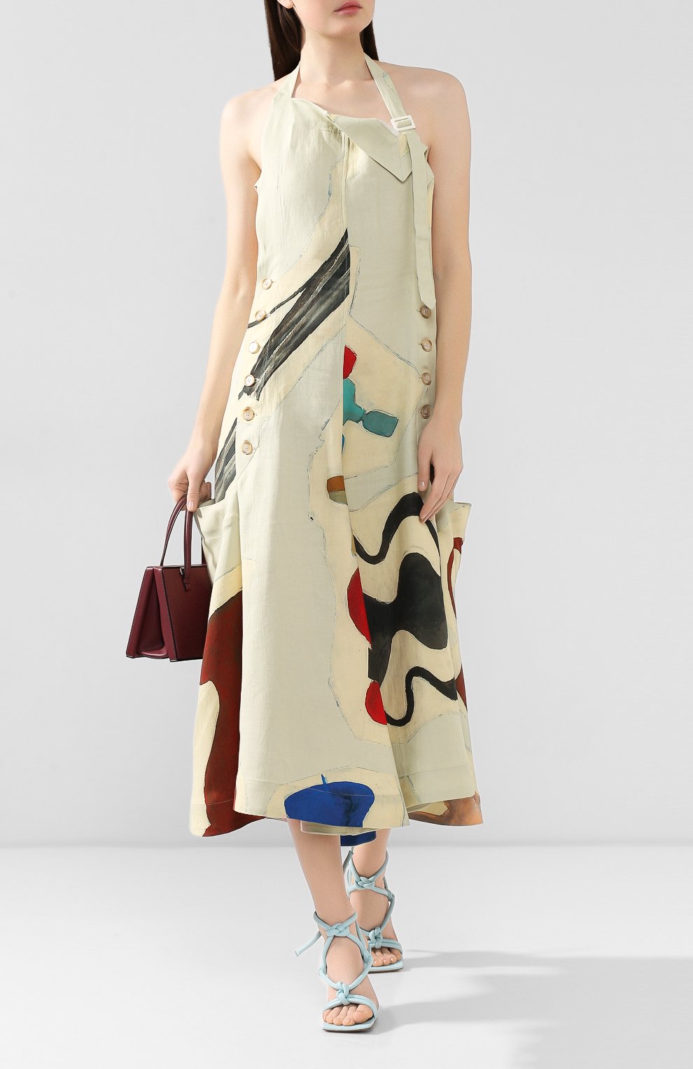 Платье из смеси вискозы и льна JACQUEMUS, арт. 194DR14/48053, фото 2