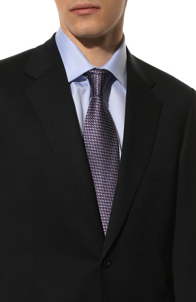 Шелковый галстук ZEGNA фиолетового цвета по цене 22150 руб., арт. Z3E31T/1XW, фото 2 Шелковый галстук ZEGNA, арт. Z3E31T/1XW, фото 2