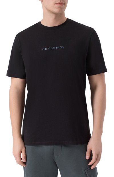 Хлопковая футболка C.P. COMPANY черного цвета по цене 15050 руб., арт. 19CMTS104A005100W, фото 3 Хлопковая футболка C.P. COMPANY, арт. 19CMTS104A005100W, фото 3