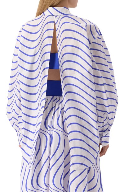 Хлопковая рубашка MSGM белого цвета по цене 35150 руб., арт. 3842MDE14X 257352/257352, фото 4 Хлопковая рубашка MSGM, арт. 3842MDE14X 257352/257352, фото 4