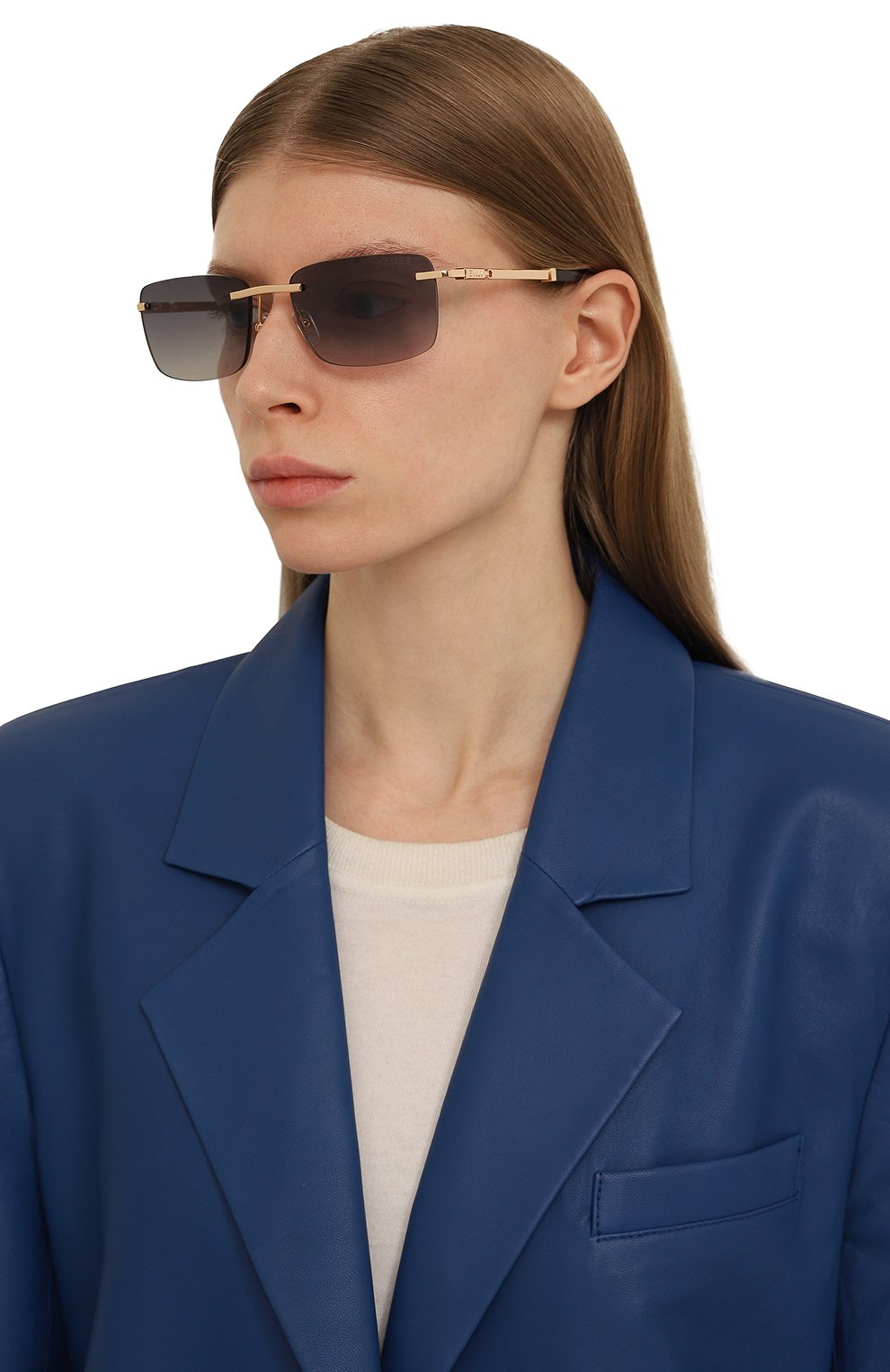 Солнцезащитные очки ZILLI коричневого цвета по цене 83700 руб., арт. ZI-65056 C01, фото 2 Солнцезащитные очки ZILLI, арт. ZI-65056 C01, фото 2