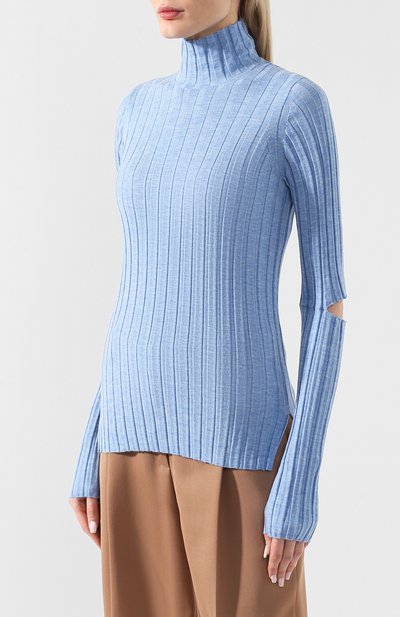 Шерстяная водолазка HELMUT LANG голубого цвета по цене 44100 руб., арт. I10HW712, фото 3 Шерстяная водолазка HELMUT LANG, арт. I10HW712, фото 3
