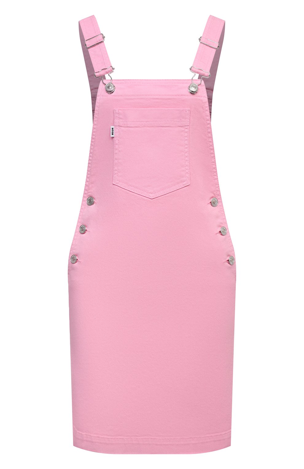 Джинсовый комбинезон MSGM светло-розового цвета по цене 21050 руб., арт. 3041MDA44T 217279, фото 1 Джинсовый комбинезон MSGM, арт. 3041MDA44T 217279, фото 1