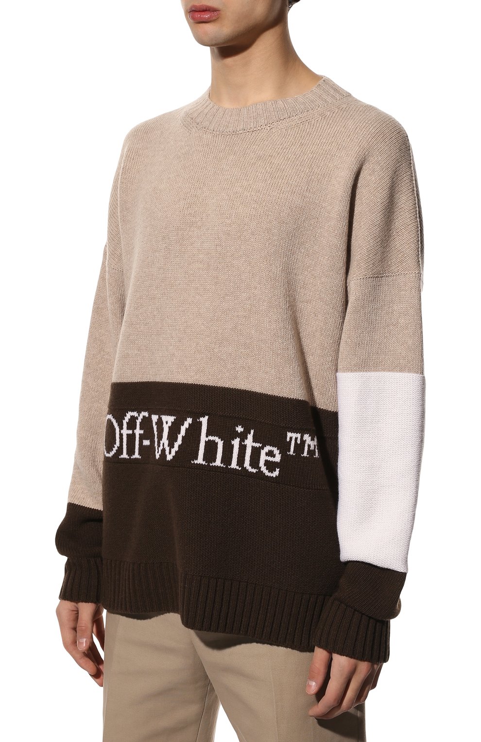 Шерстяной свитер OFF-WHITE, арт. 0MHE048S22KNI001, фото 3