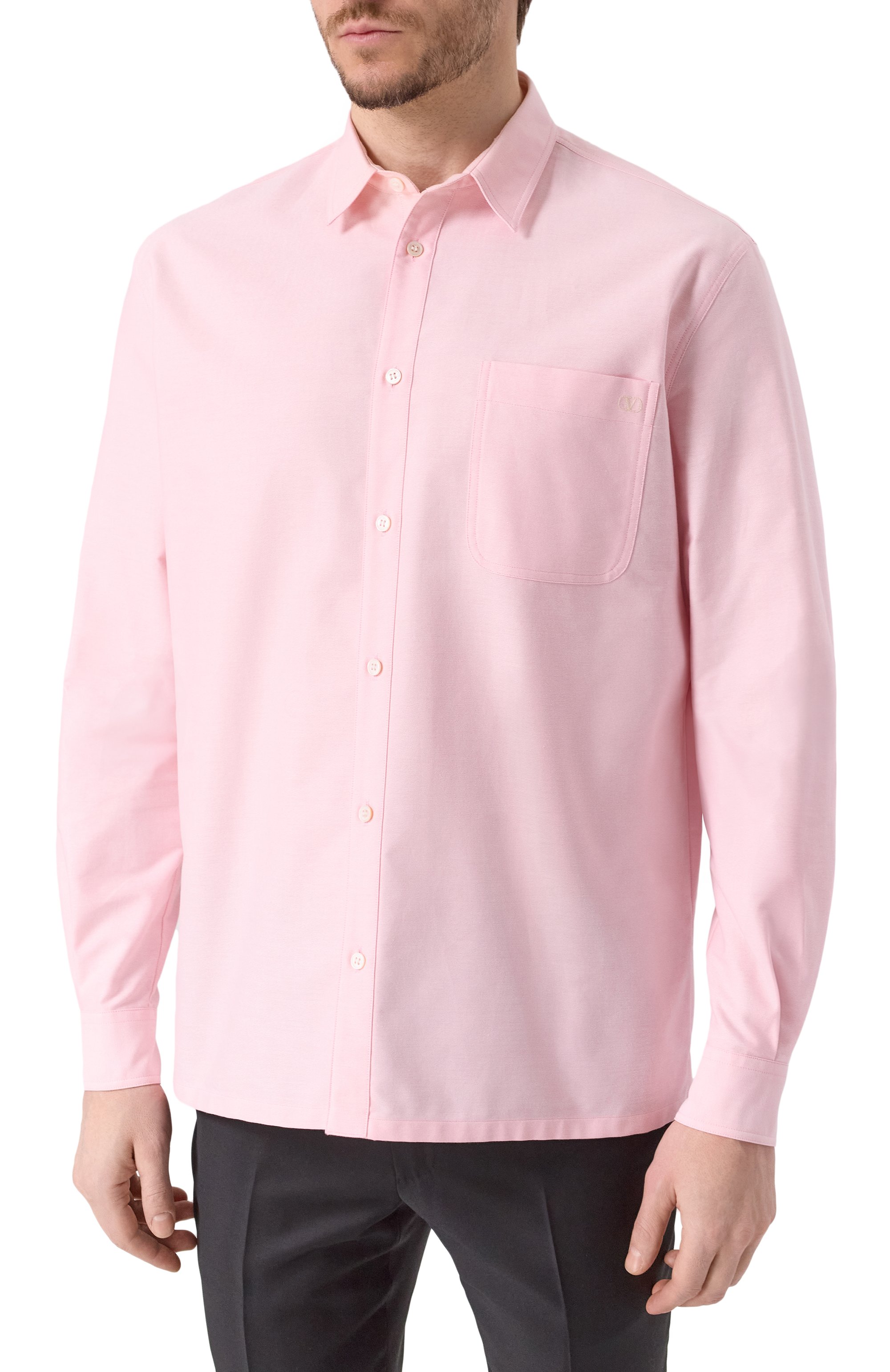 Хлопковая рубашка VALENTINO, арт. 6V3ABQ60AMU, фото 3