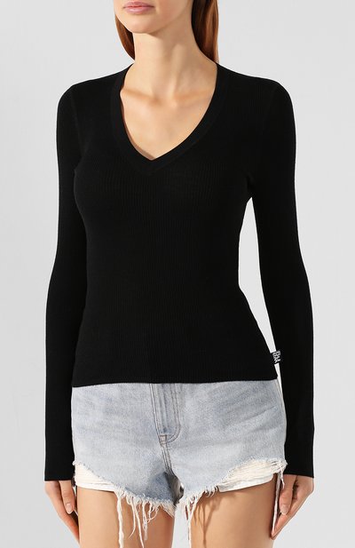 Шерстяной пуловер ALEXANDERWANG.T черного цвета по цене 29950 руб., арт. 4KC2191076, фото 3 Шерстяной пуловер ALEXANDERWANG.T, арт. 4KC2191076, фото 3