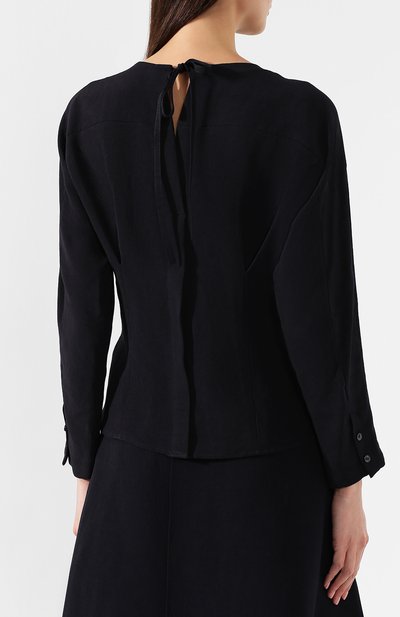 Топ из вискозы и льна JIL SANDER NAVY, арт. JNWM6055A/JM4315, фото 4