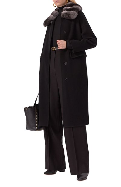 Пальто из шерсти и кашемира с отделкой из шиншиллы MVST, арт. FTBPL-X0650-3SB-CH/LP1432, фото 2