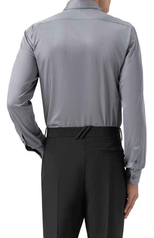 Хлопковая сорочка MVST SLIM/GABRIELLE/R0UND/1628-JERSEY (INTERL0CK) Серый  SLIM/GABRIELLE/R0UND/1628-JERSEY (INTERL0CK) Фото 4