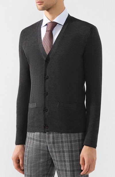 Шерстяной кардиган на пуговицах с v-образным вырезом RALPH LAUREN, арт. 790714519, фото 3