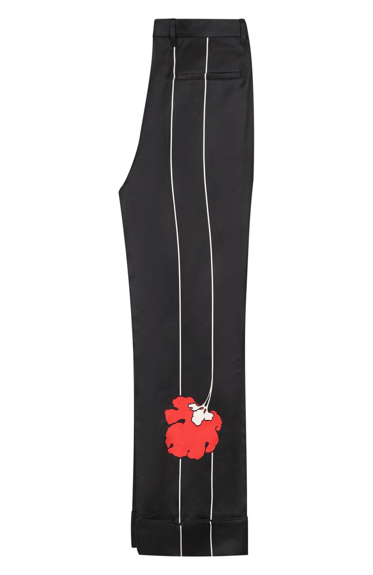 Шелковые брюки PRADA, арт. P205E-1XZ0-F0N98-202, фото 3