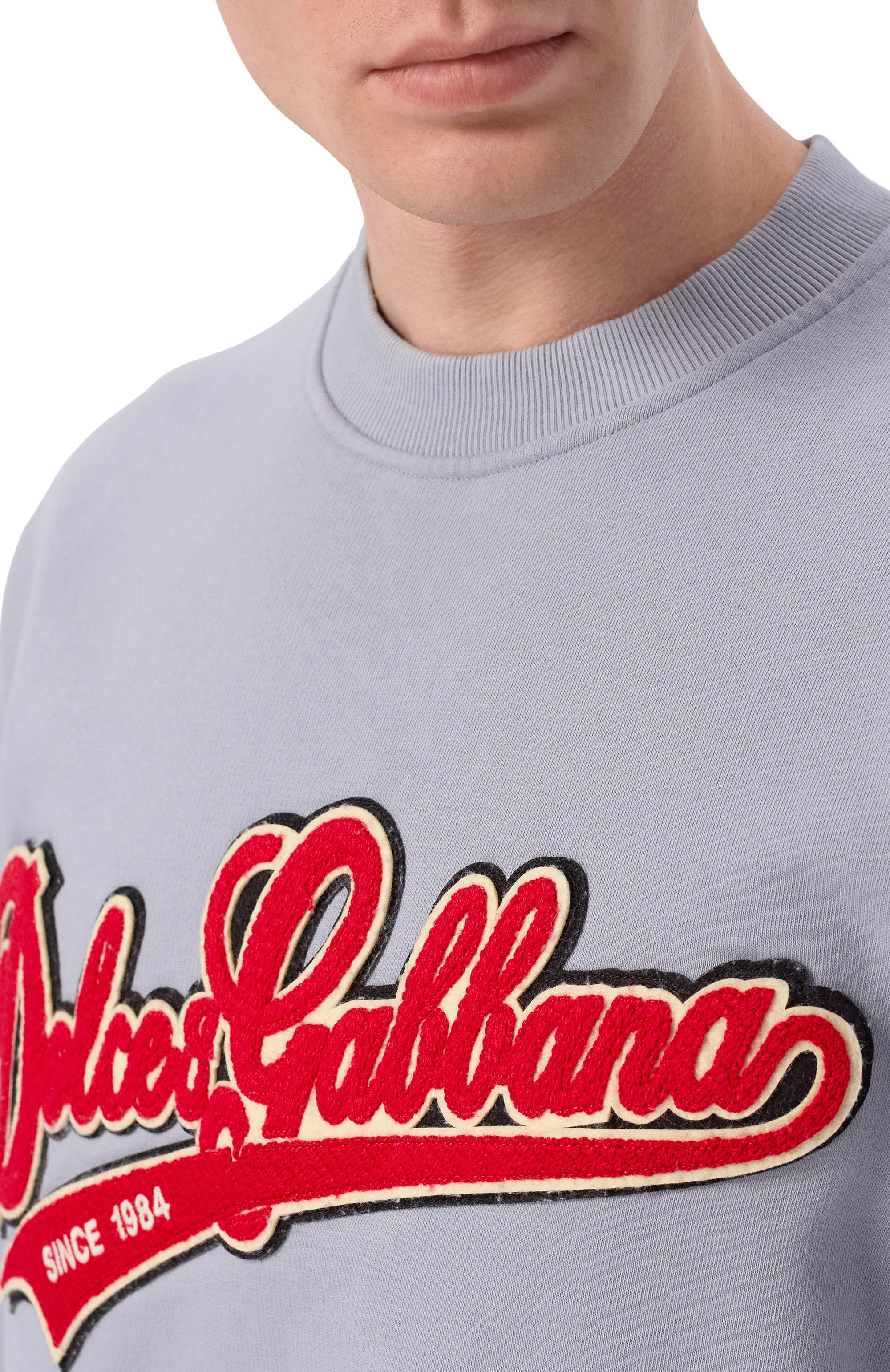 Хлопковый свитшот DOLCE & GABBANA серого цвета по цене 98950 руб., арт. G9CAEZ/HU7VX, фото 5 Хлопковый свитшот DOLCE & GABBANA, арт. G9CAEZ/HU7VX, фото 5