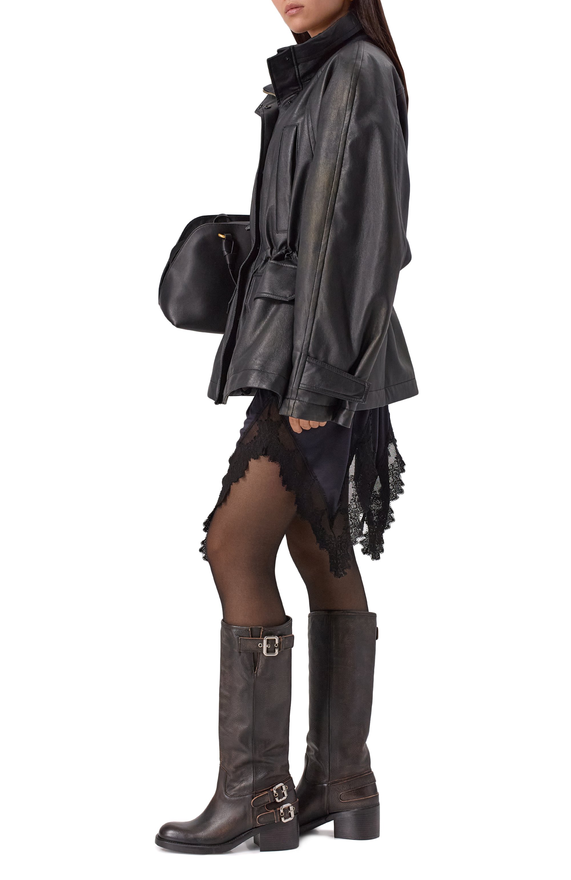 Кожаные сапоги dakota CHLOÉ, арт. CHC25A12ESY, фото 3