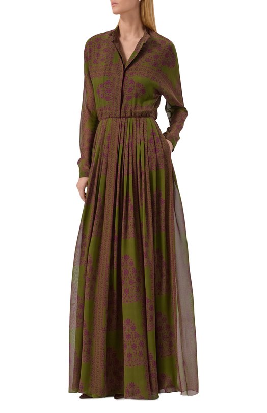 Шелковое платье Giambattista Valli 25FWSVTE5C20/99PRI Зелёный  25FWSVTE5C20/99PRI Фото 3